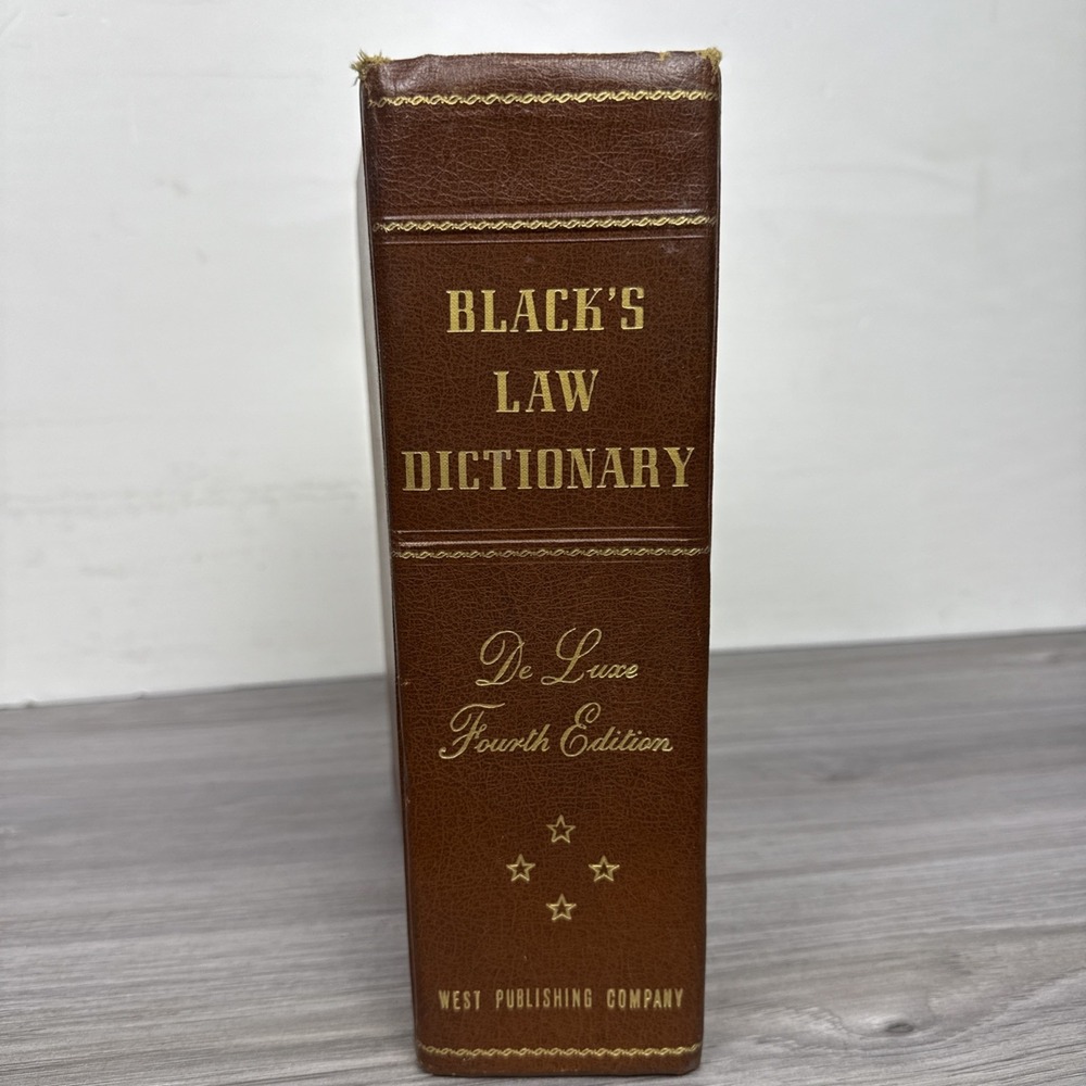 Black's Law Dictionary ~ De Luxe Fourth Edition (1957, Index Tabbed Hardcover,.. - Picture 2 of 8